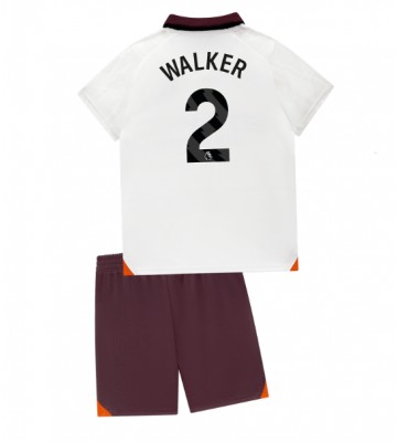 Manchester City Kyle Walker #2 Replica Away Stadium Kit for Kids 2023-24 Short Sleeve (+ pants)